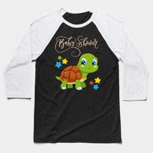 Baby shower Mommy to be Hello little One Sweet little turtle cute baby outfit Baseball T-Shirt